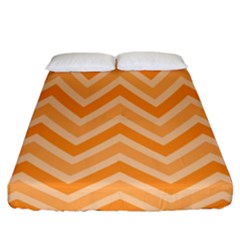 Zigzag  Pattern Fitted Sheet (california King Size) by Valentinaart