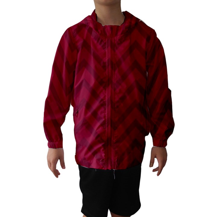 Zigzag  pattern Hooded Wind Breaker (Kids)