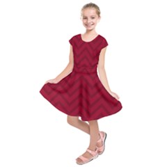 Zigzag  Pattern Kids  Short Sleeve Dress by Valentinaart