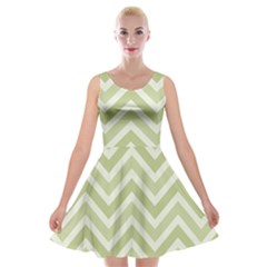 Zigzag  Pattern Velvet Skater Dress