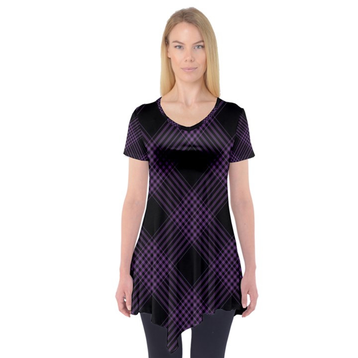 Zigzag pattern Short Sleeve Tunic 