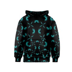 Background Black Blue Polkadot Kids  Pullover Hoodie by Mariart