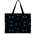 Background Black Blue Polkadot Zipper Mini Tote Bag View1