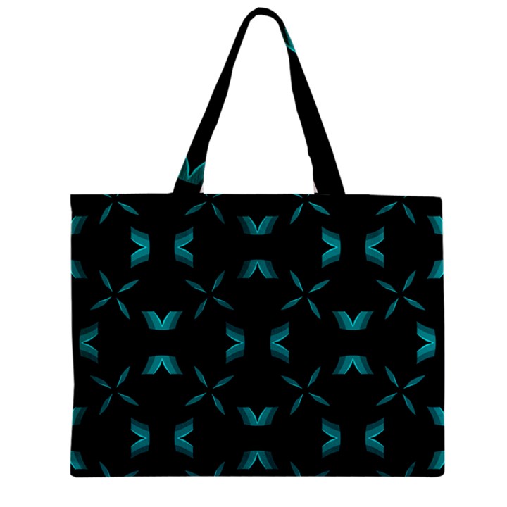 Background Black Blue Polkadot Zipper Mini Tote Bag