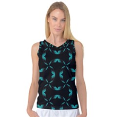 Background Black Blue Polkadot Women s Basketball Tank Top by Mariart