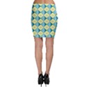 Yellow Blue Diamond Chevron Wave Bodycon Skirt View2