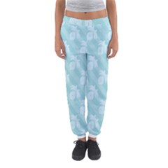 Christmas Day Ribbon Blue Women s Jogger Sweatpants by Mariart