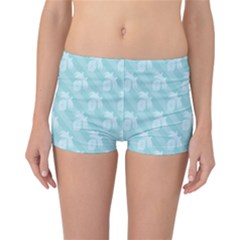 Christmas Day Ribbon Blue Reversible Bikini Bottoms by Mariart