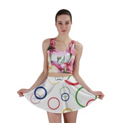 Circle Round Green Blue Red Pink Yellow Mini Skirt by Mariart