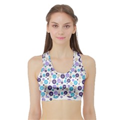 Buttons Chlotes Sports Bra With Border by Mariart