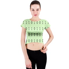 Code Number One Zero Crew Neck Crop Top by Mariart