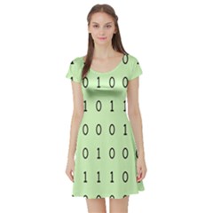 Code Number One Zero Short Sleeve Skater Dress by Mariart