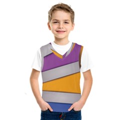 Colorful Geometry Shapes Line Green Grey Pirple Yellow Blue Kids  Sportswear by Mariart