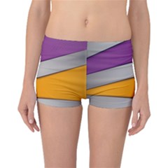 Colorful Geometry Shapes Line Green Grey Pirple Yellow Blue Boyleg Bikini Bottoms by Mariart