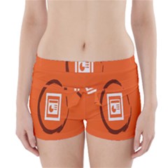 Circles Orange Boyleg Bikini Wrap Bottoms