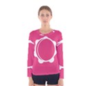 Circle White Pink Women s Long Sleeve Tee View1