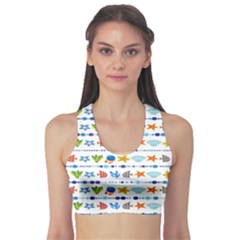 Coral Reef Fish Coral Star Sports Bra by Mariart