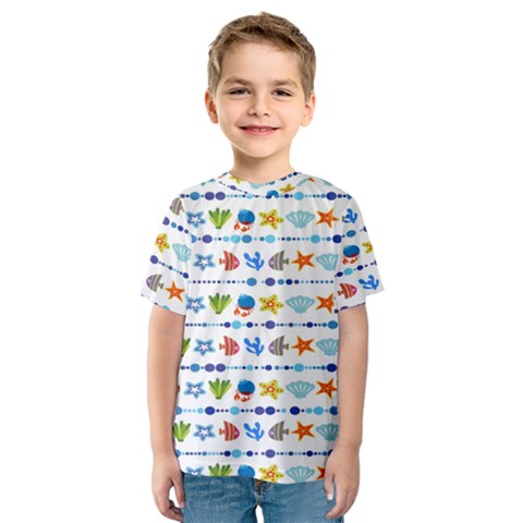 Coral Reef Fish Coral Star Kids  Sport Mesh Tee by Mariart