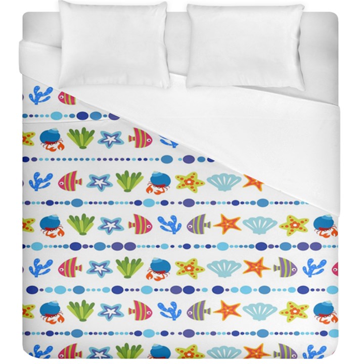 Coral Reef Fish Coral Star Duvet Cover (King Size)