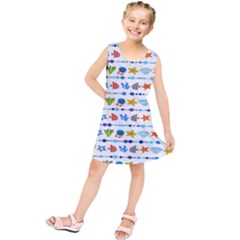 Coral Reef Fish Coral Star Kids  Tunic Dress by Mariart