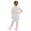 Coral Reef Fish Coral Star Kids  Short Sleeve Velvet Dress View2