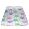 Egg Easter Smile Face Cute Babby Kids Dot Polka Rainbow Fitted Sheet (California King Size) View1