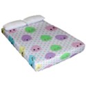 Egg Easter Smile Face Cute Babby Kids Dot Polka Rainbow Fitted Sheet (California King Size) View2