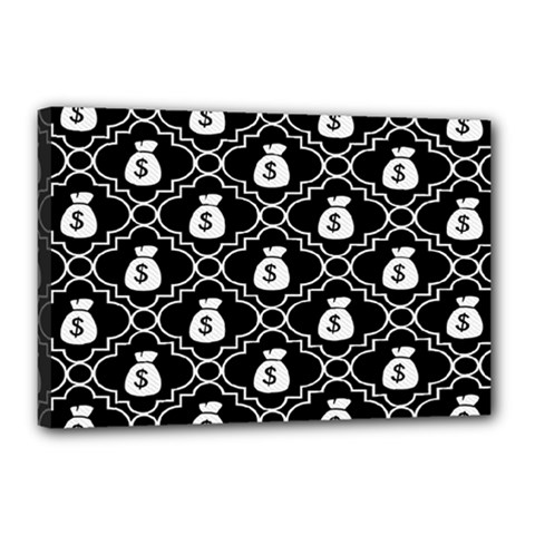 Dollar Money Bag Canvas 18  X 12  by Mariart