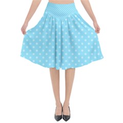 Dots Flared Midi Skirt