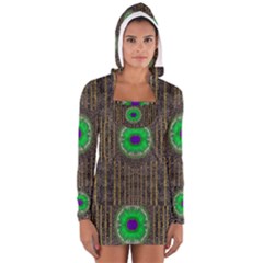 In The Stars And Pearls Is A Flower Women s Long Sleeve Hooded T-shirt by pepitasart