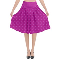 Dots Flared Midi Skirt