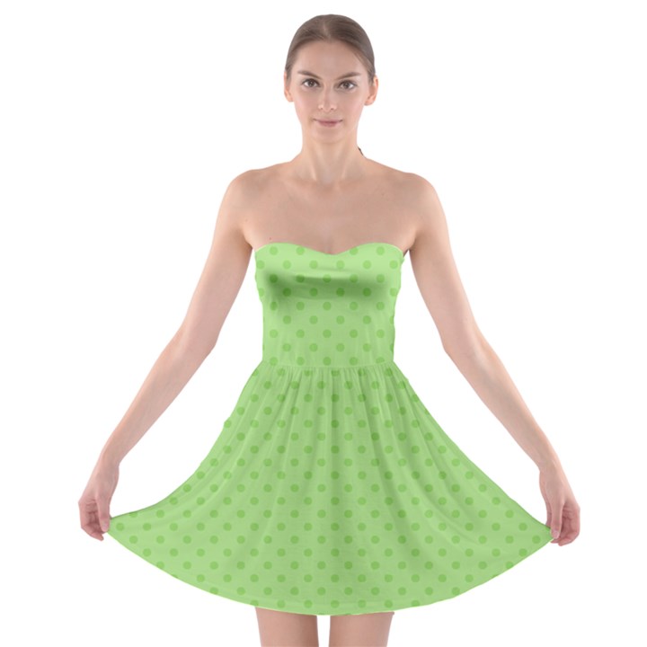 Dots Strapless Bra Top Dress