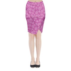 Floral Pattern Midi Wrap Pencil Skirt by Valentinaart