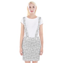 Floral Pattern Braces Suspender Skirt