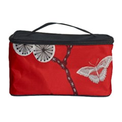 Dandelions Red Butterfly Flower Floral Cosmetic Storage Case by Mariart