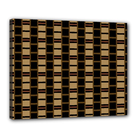 Geometric Shapes Plaid Line Canvas 20  X 16  by Mariart