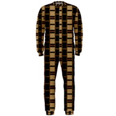 Geometric Shapes Plaid Line Onepiece Jumpsuit (men)  by Mariart