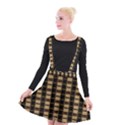 Geometric Shapes Plaid Line Suspender Skater Skirt View1