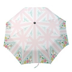 Frame Flower Floral Sunflower Line Folding Umbrellas by Mariart