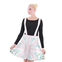 Frame Flower Floral Sunflower Line Suspender Skater Skirt by Mariart