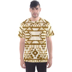 Geometric Seamless Aztec Gold Men s Sport Mesh Tee