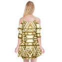 Geometric Seamless Aztec Gold Cutout Spaghetti Strap Chiffon Dress View2