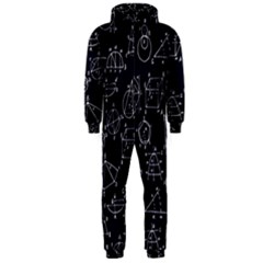 Geometry Geometry Formula Hooded Jumpsuit (men)  by Mariart