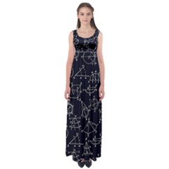 Geometry Geometry Formula Empire Waist Maxi Dress by Mariart