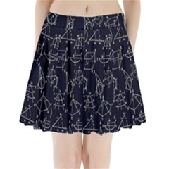 Geometry Geometry Formula Pleated Mini Skirt by Mariart