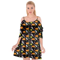 Ghost Pumkin Craft Halloween Hearts Cutout Spaghetti Strap Chiffon Dress