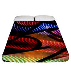 Graphic Shapes Experimental Rainbow Color Fitted Sheet (california King Size) by Mariart