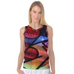 Graphic Shapes Experimental Rainbow Color Women s Basketball Tank Top by Mariart