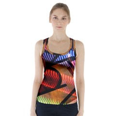 Graphic Shapes Experimental Rainbow Color Racer Back Sports Top by Mariart