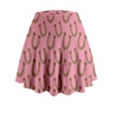 Horse Shoes Iron Pink Brown Mini Flare Skirt View2